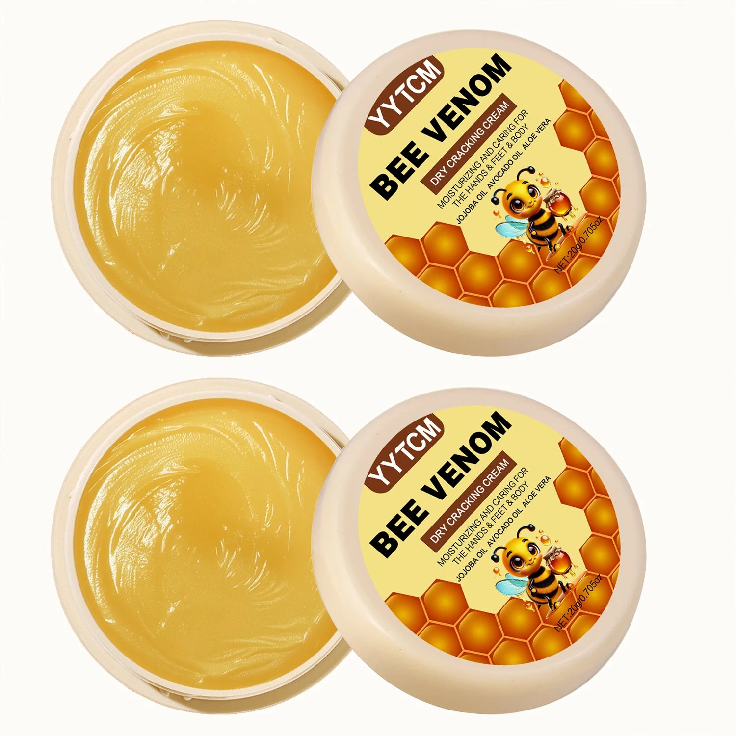 Bee Venom Dry Crack Moisturizing Cream, Hydrating & Nourishing for Autumn Winter, Smooth & Soft Skin Care, Hydrating Foot Cream
