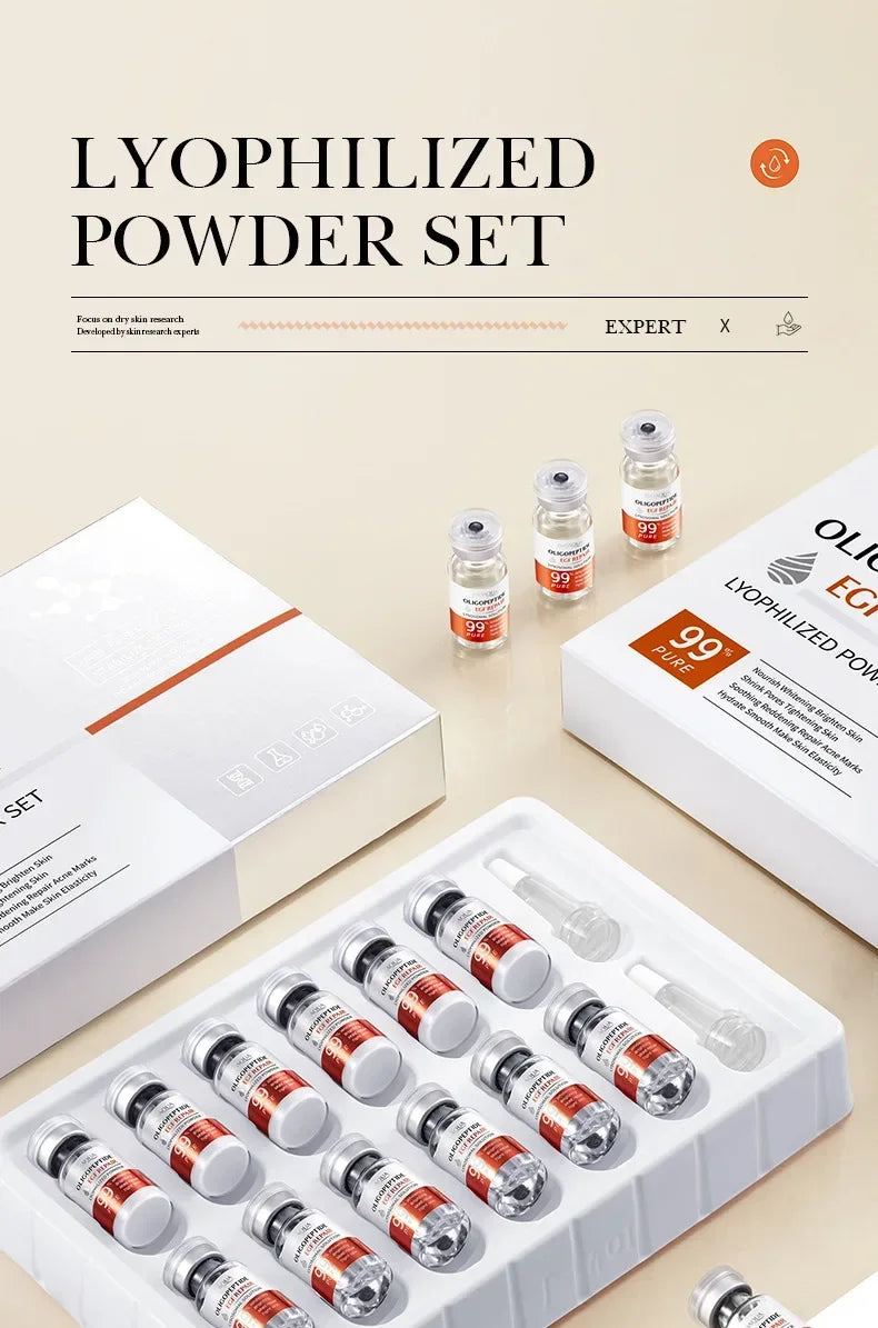 Facial Serum Yeast Freeze-Dried Power Skin Care Set Shrink Pores Moisturizing Brighten Anti Aging Peptides Essence