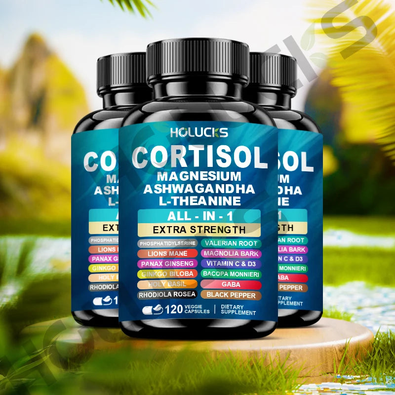 Corti-Soothe Supplement - Improve Sleep Quality, Promote Cortisol Balance, Support Adrenal Health, & Relieve Fatigue -120 Pills