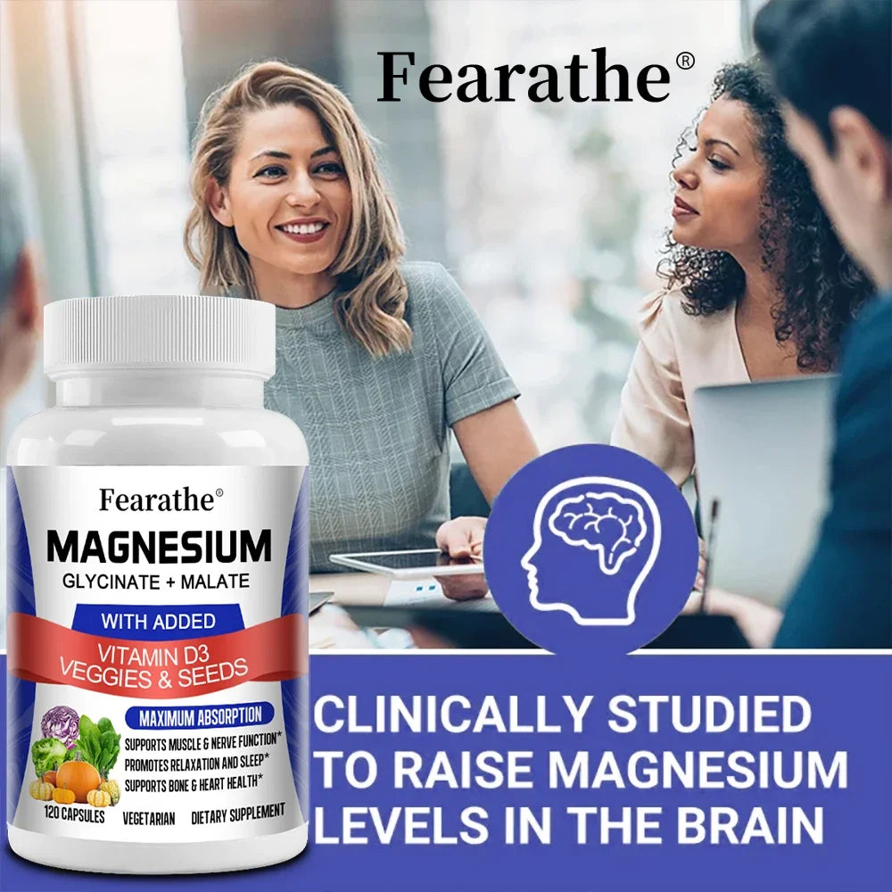 Magnesium Malate + Magnesium Glycinate Help Boost Immunity, Promote Joint and Bone Marrow Health, and Improve Sleep Quality