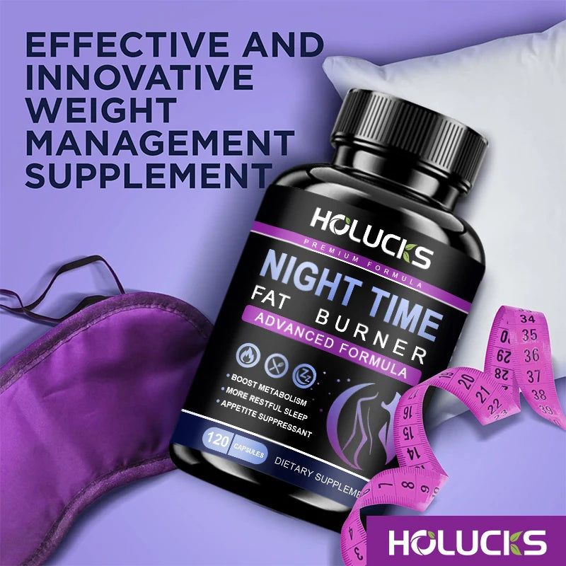 Buy 1 Get 1 Free! Pure Night Time Fat Burner Supplement, for Balances Hormones, Reduces Stress Eating & Restful Sleep, Relax