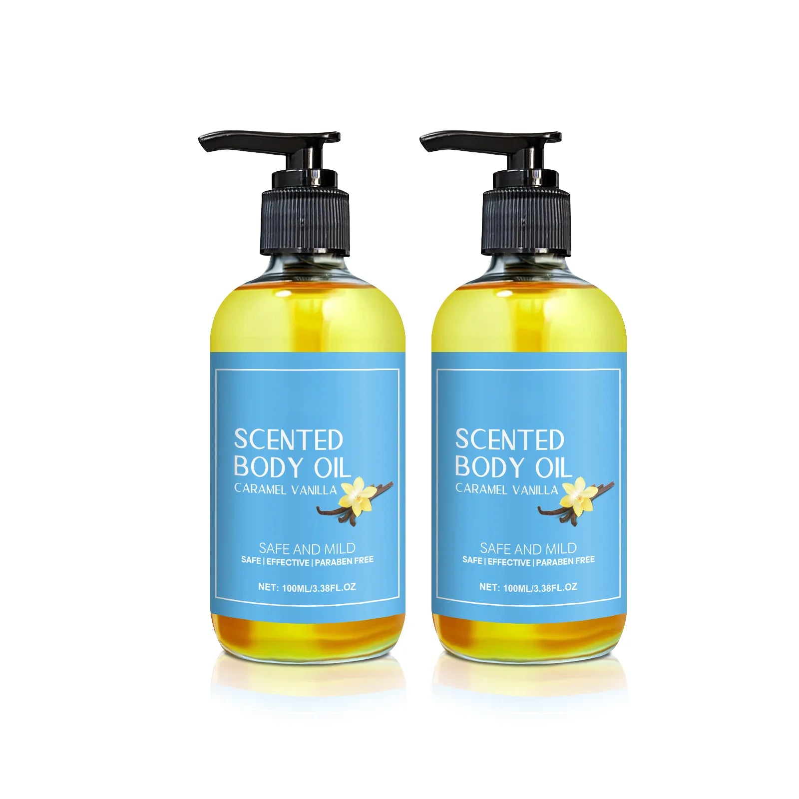 1-5pcs Stress Relief Body Oil with Vanilla - Deeply Moisturizes & Soothes Muscles, Herbal Formula for Relaxing Bath & Massage.