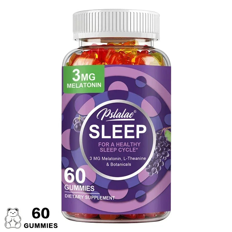 Melatonin Gummies Anxiety Stress Relief Help Sleep Save Insomnia Body Clock Adjustment for Adult