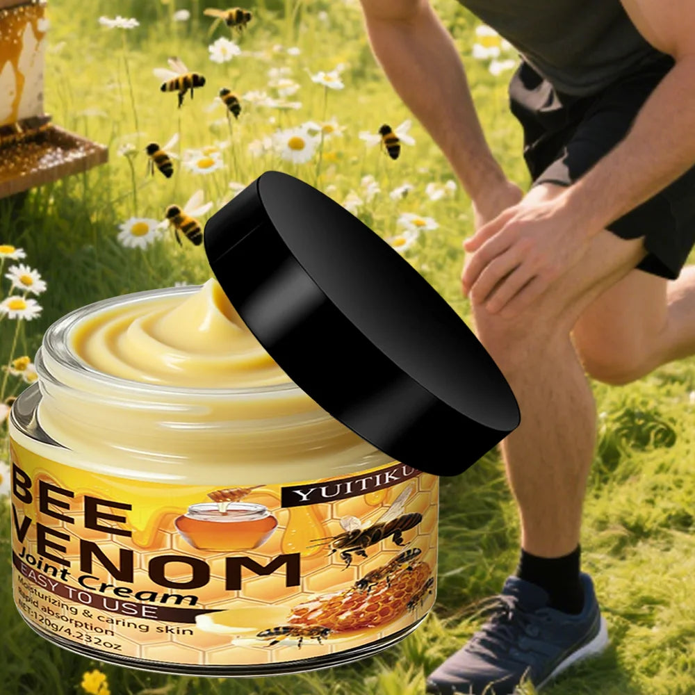 Bee Venom Joint Cream 120g Fast Absorption Non-Sticky Moisturizer for Elbows Shoulders Knees & Back Skin & Joints Care