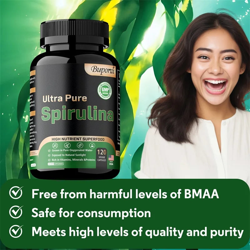 Organic Spirulina - Detoxification, Immune System, Cardiovascular, Antioxidant, Improve Digestive Health