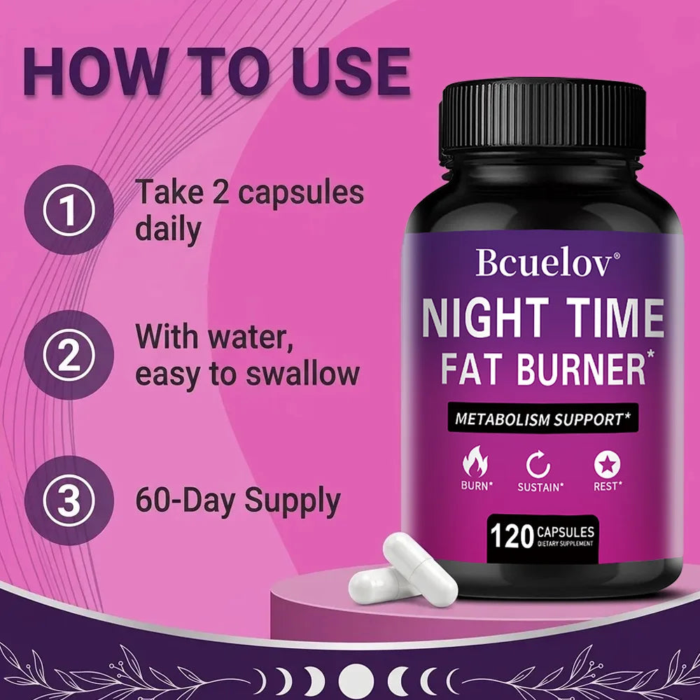 Nighttime Fat Burning Supplement - Fat Burning, Metabolism Boosting, Healthy Weight Management