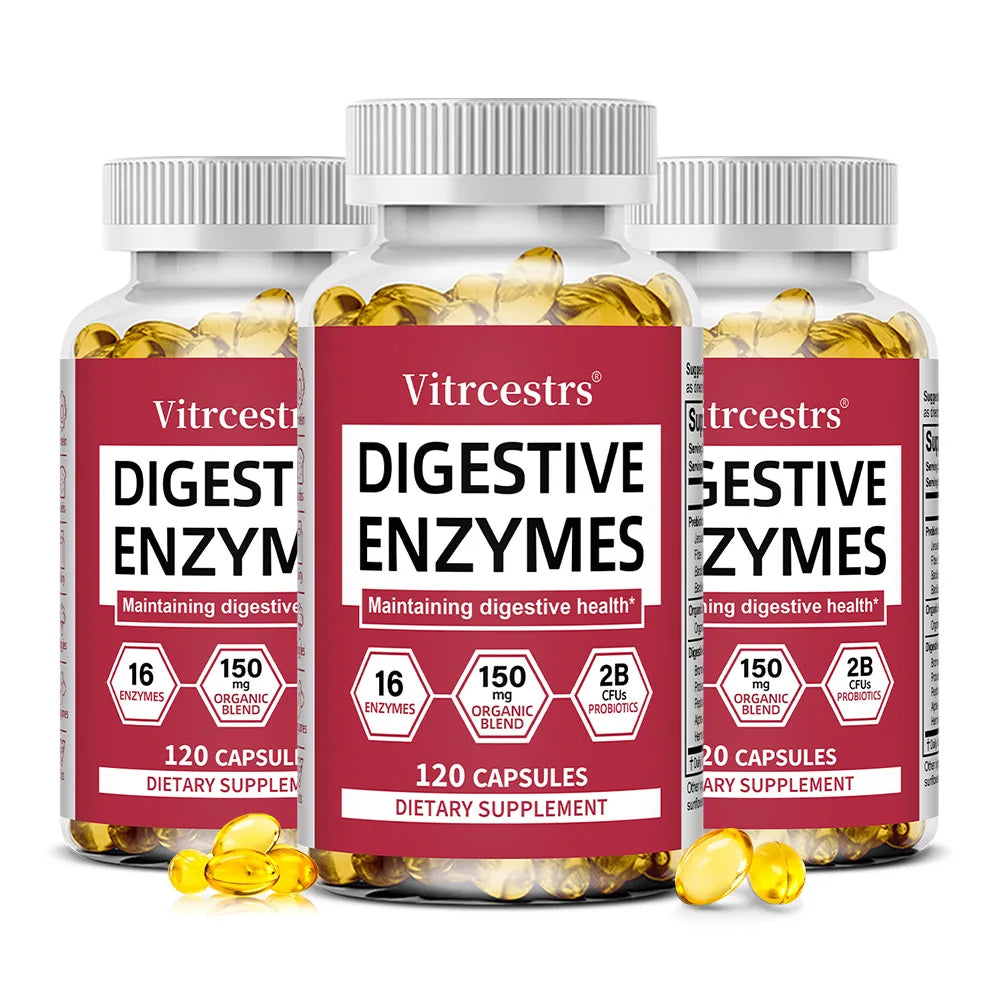 Digestive Enzymes Supplement - Digestion and Intestinal Health for Adults Men and Women, Promotes Nutrient Absorption