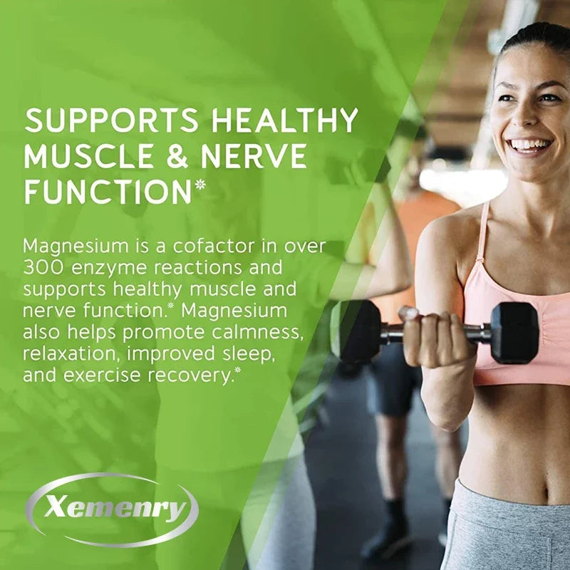 Triple Magnesium Complex Supplement - Contains Magnesium Glycine, Malic Acid, and Citrate To Relax Muscles and Improve SleepSupp