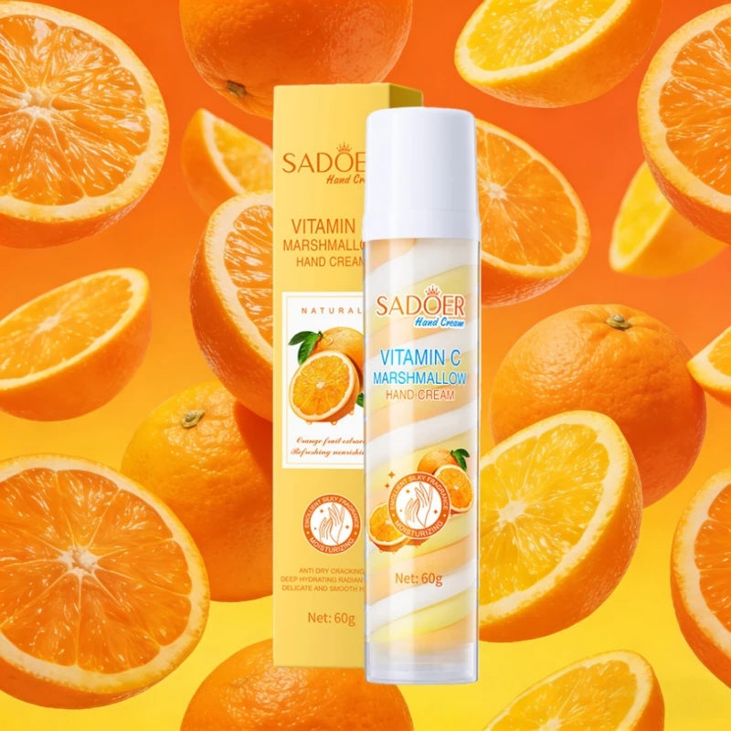 Vitamin C Hand Cream 60g, Moisturizes Dry Skin, Refreshing and Not Greasy