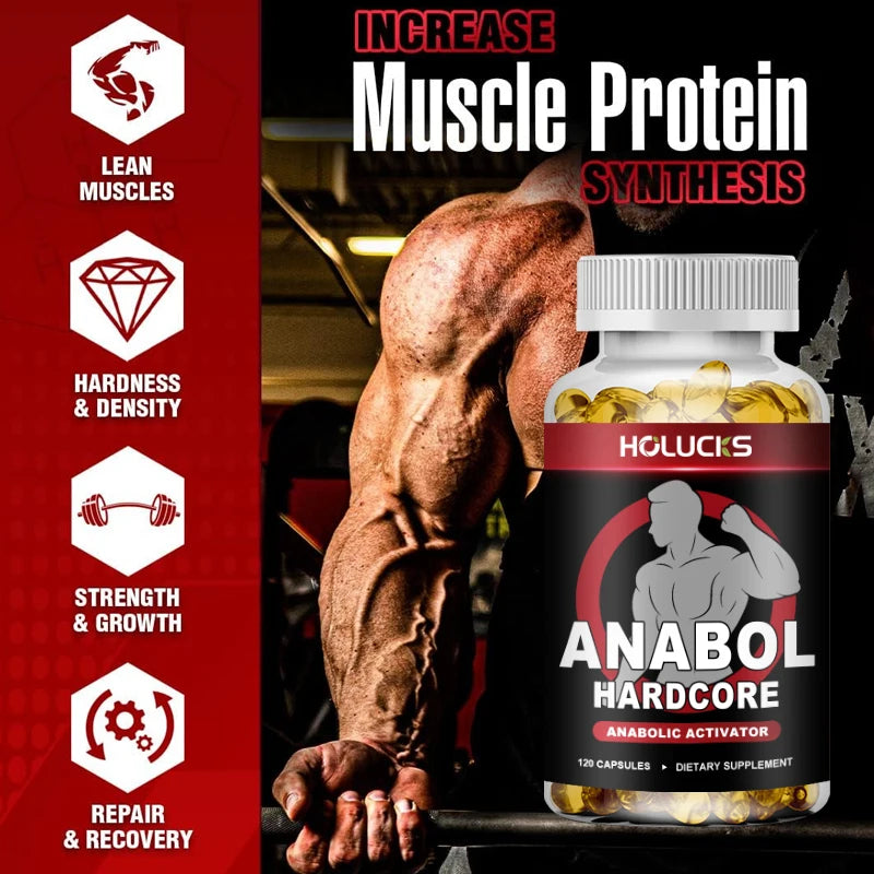 Anabol Hardcore Supplement, Muscle Growth, for Men To Build Lean, Dense, High, Performance Enhancing, Support Overall Health