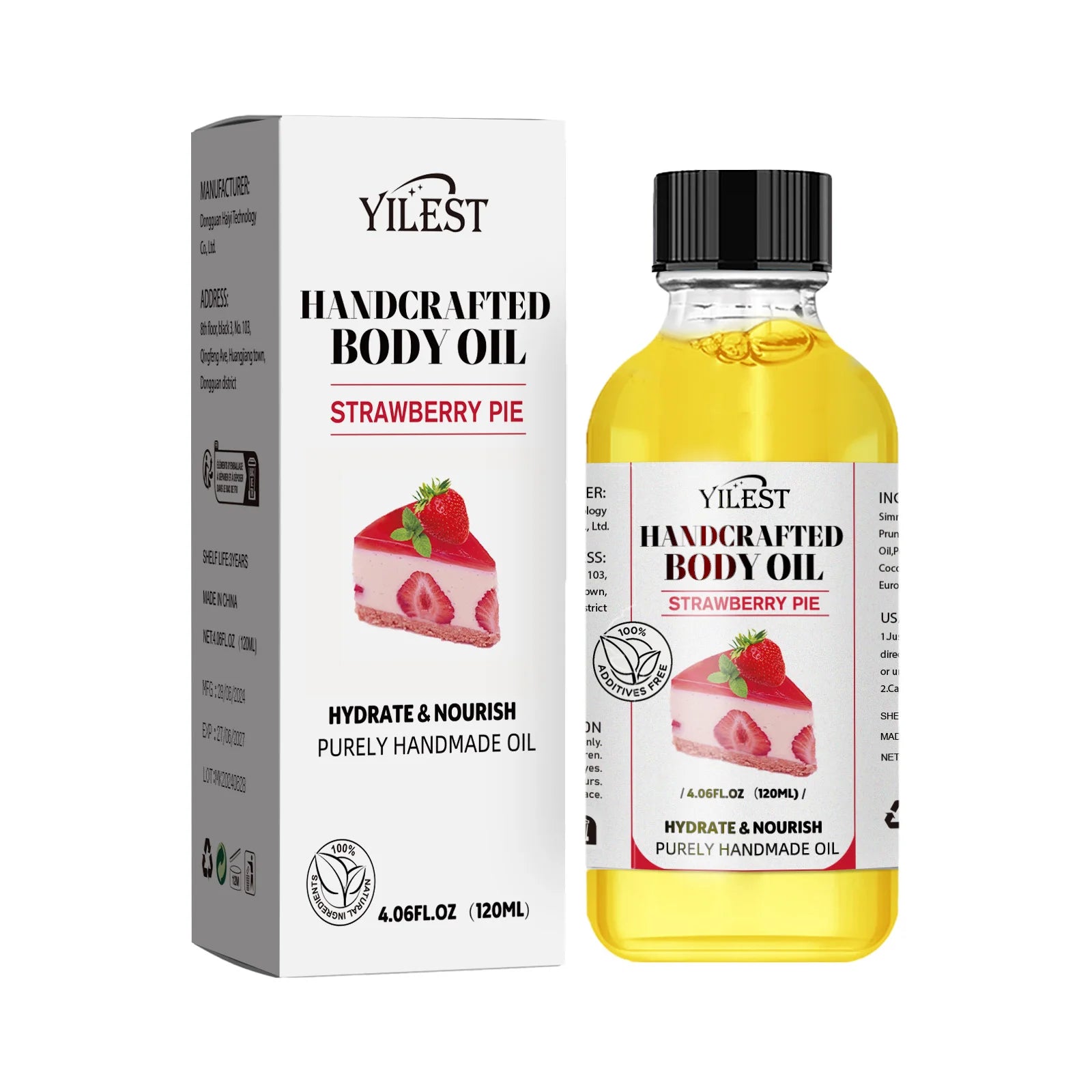 1-5pcs Stress Relief Body Oil with Vanilla - Deeply Moisturizes & Soothes Muscles, Herbal Formula for Relaxing Bath & Massage.