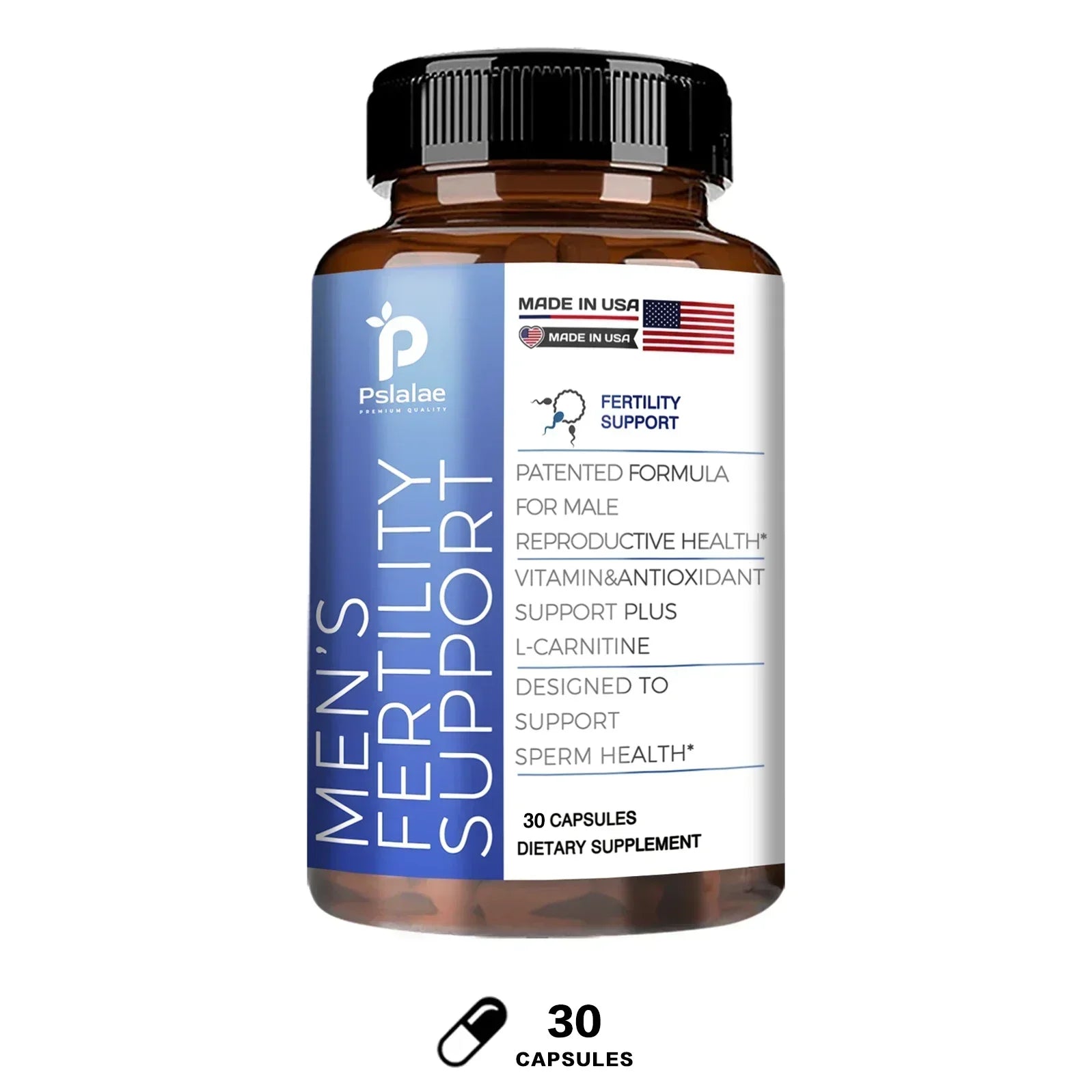 Fertility Capsules for Men Increase Sperm Quality Vitality Sperm Motility Count Booster Support Supplement