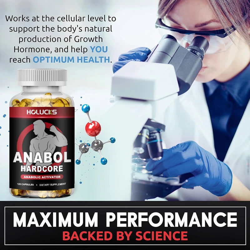 Anabol Hardcore Supplement, Muscle Growth, for Men To Build Lean, Dense, High, Performance Enhancing, Support Overall Health
