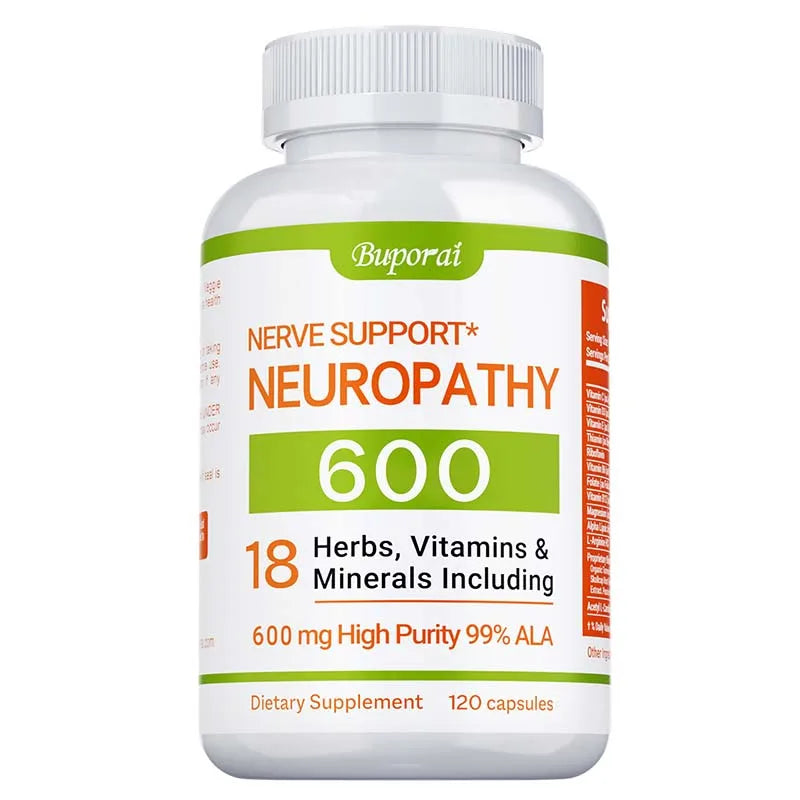 Neuropathy Support Supplement 600mg - Helps Maintain The Normal Function of The Nervous System and Relieve Mental Stress
