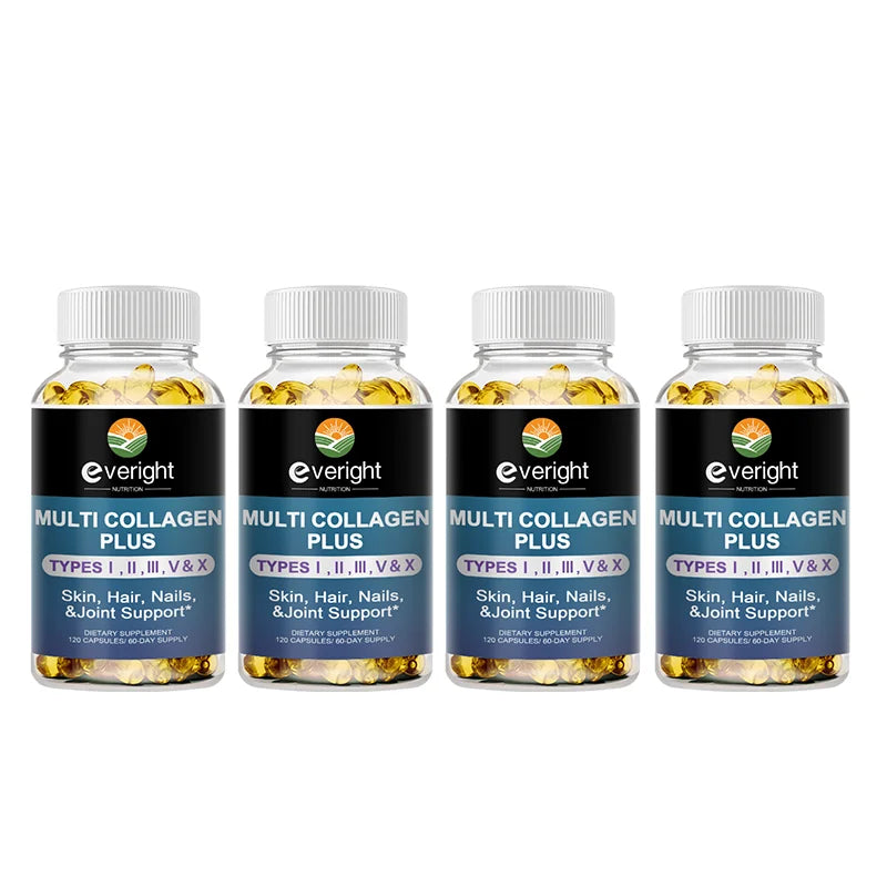 Multi Collagen Pills for Antioxidant Women & Men Natural Skin Care Supplement - Hydrolyzed Protein Collagen Peptides