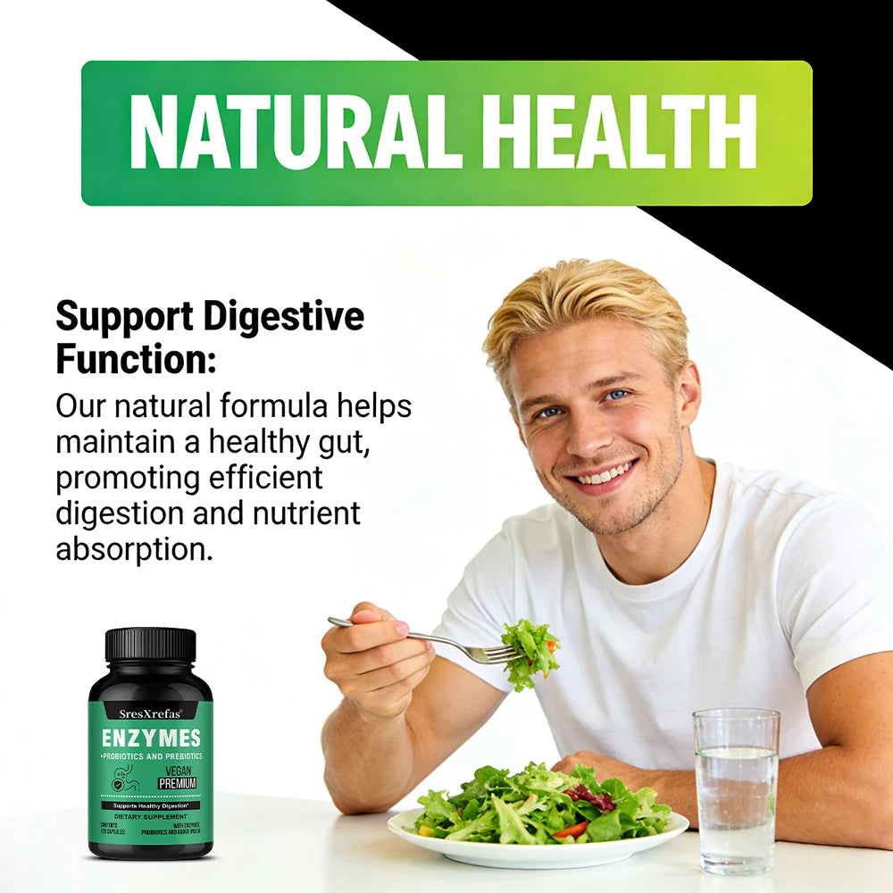 Digestive Enzymes for Bloating & Digestion-with Organic Prebiotics & Probiotics for Gut & Digestive Health, Non-GMO, Gluten Free