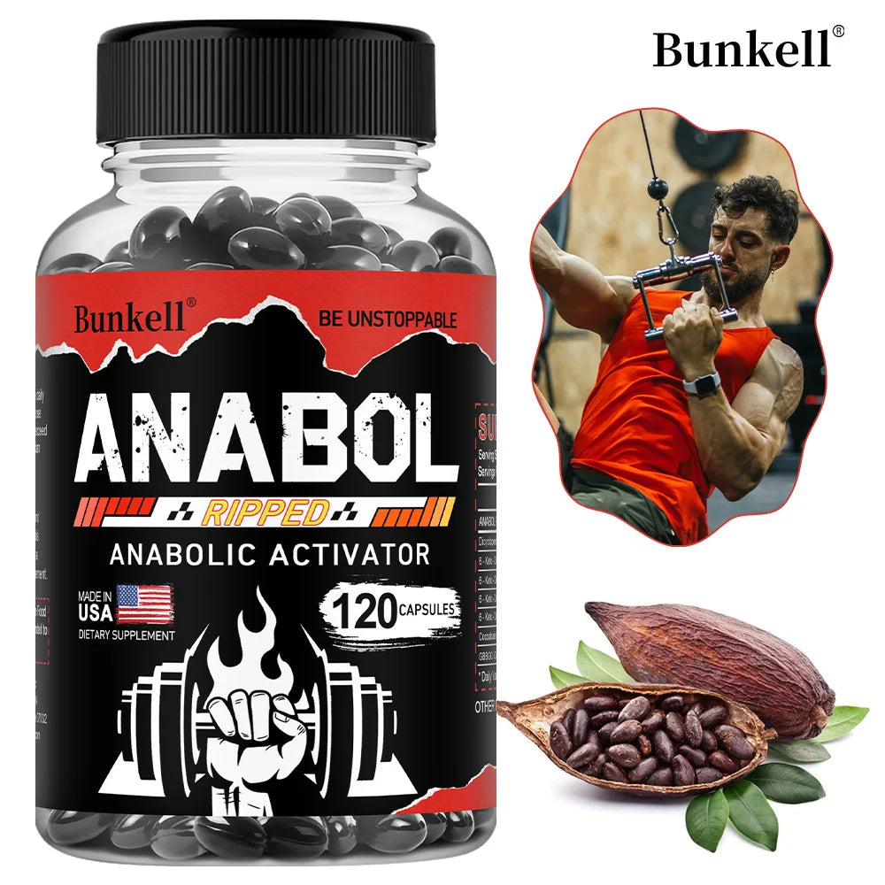 Muscle Builder Capsules - Helps Increase Strength, Endurance, Protein Synthesis,Promotes Faster Muscle Growth, Abs, Energy