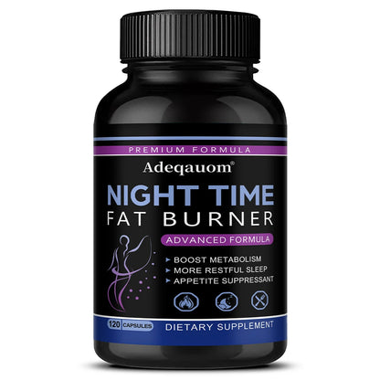 Nighttime Fat Burner Support Capsules, Supports Gentle Metabolism, Digestive Wellness &amp; Restful Sleep, Natural Supplement