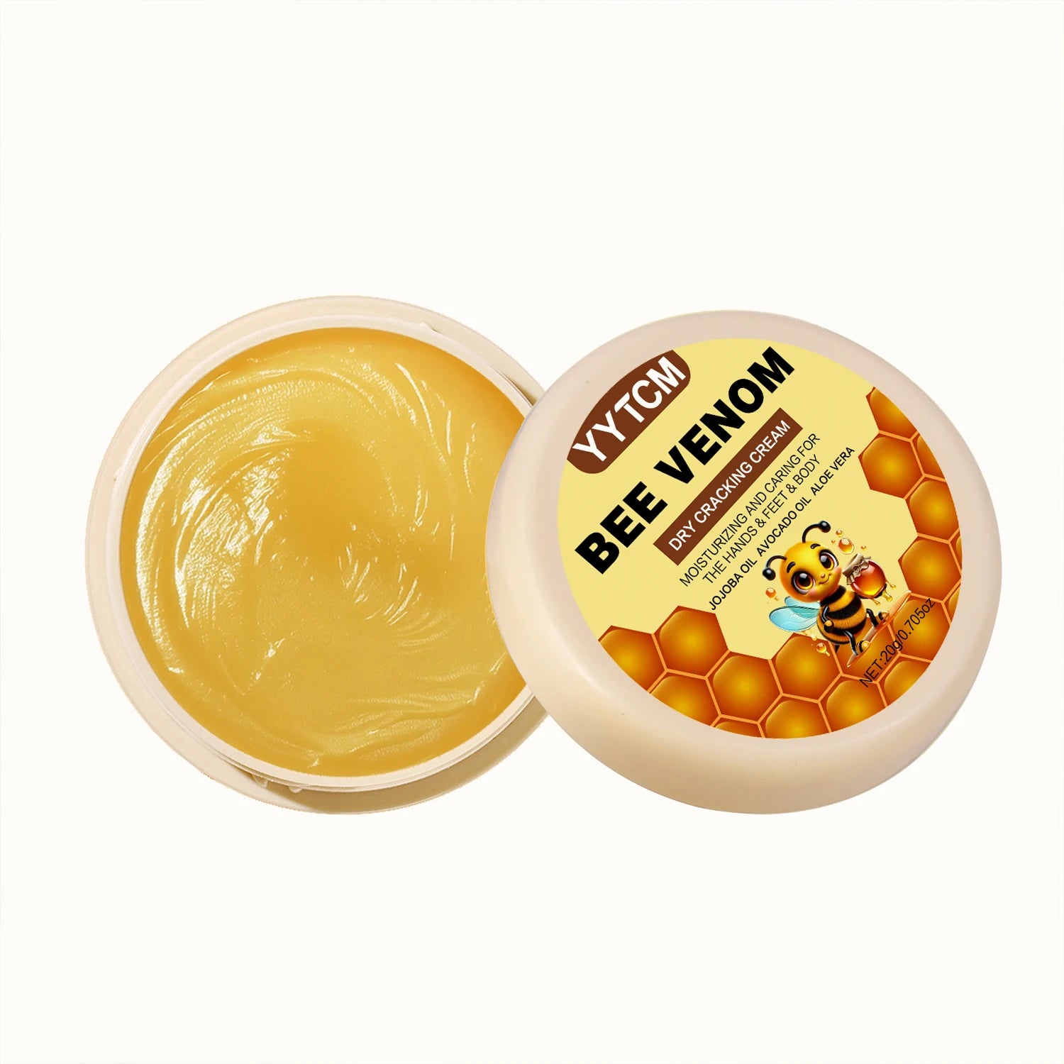 Bee Venom Dry Crack Moisturizing Cream, Hydrating &amp; Nourishing for Autumn Winter, Smooth &amp; Soft Skin Care, Hydrating Foot Cream