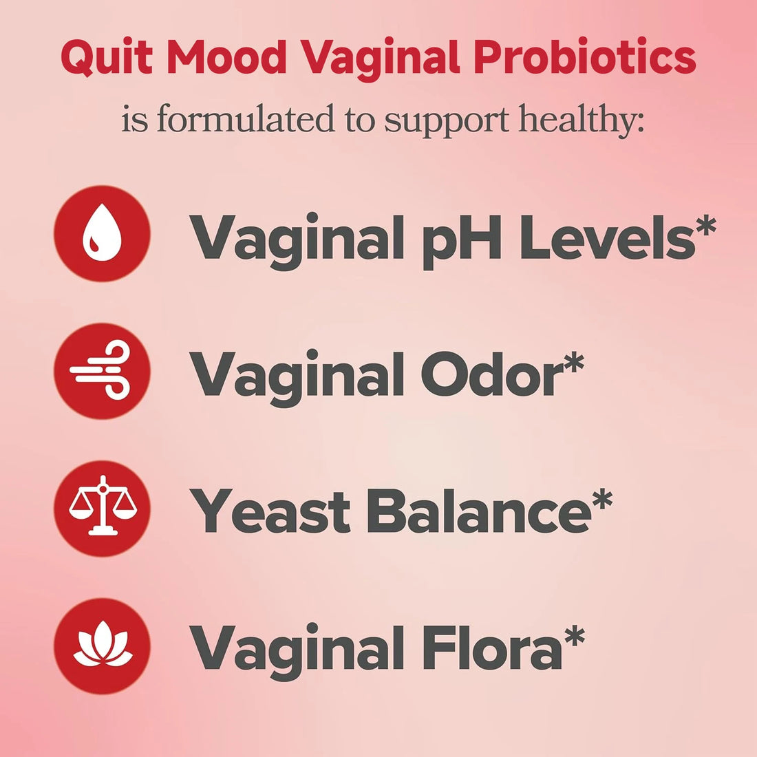 Quit mood Probiotics for Women PH Balance with Probiotics and Lactobacillus Probiotic Blend - Women&