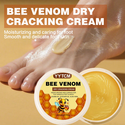 Bee Venom Dry Crack Moisturizing Cream, Hydrating &amp; Nourishing for Autumn Winter, Smooth &amp; Soft Skin Care, Hydrating Foot Cream