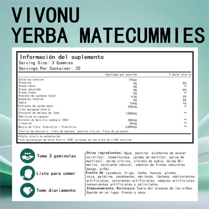 VIVONU Yerba Mate Gummies 4in1 Formula Lion&