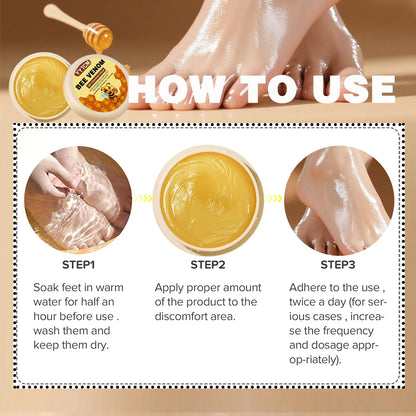 Bee Venom Dry Crack Moisturizing Cream, Hydrating &amp; Nourishing for Autumn Winter, Smooth &amp; Soft Skin Care, Hydrating Foot Cream