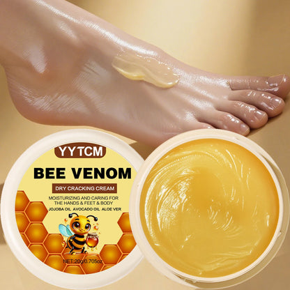 Bee Venom Dry Crack Moisturizing Cream, Hydrating &amp; Nourishing for Autumn Winter, Smooth &amp; Soft Skin Care, Hydrating Foot Cream