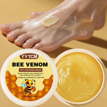 Bee Venom Dry Crack Moisturizing Cream, Hydrating &amp; Nourishing for Autumn Winter, Smooth &amp; Soft Skin Care, Hydrating Foot Cream