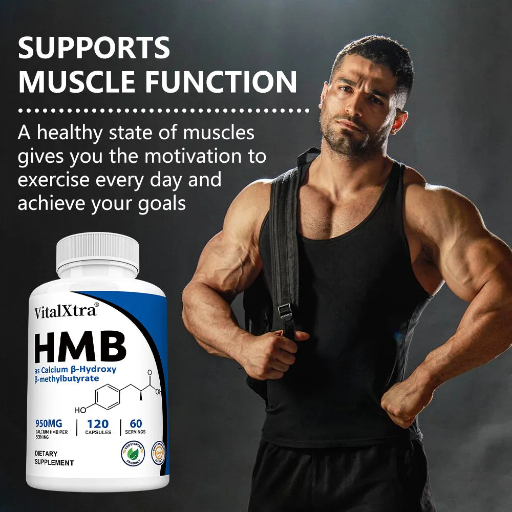 Highly Absorbable HMB Supplement – Supports Muscle and Movement, Enhances Strength, and Reduces Skeletal Muscle Damage