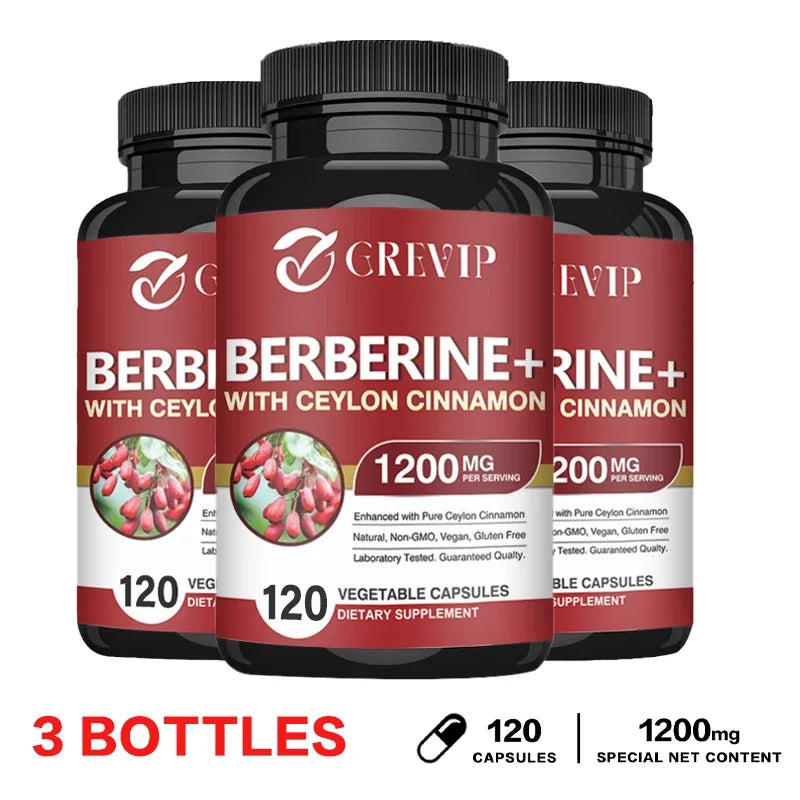 Berberine with Ceylon Cinnamon Supplement - Immune System, Cardiovascular &amp; Gastrointestinal Function