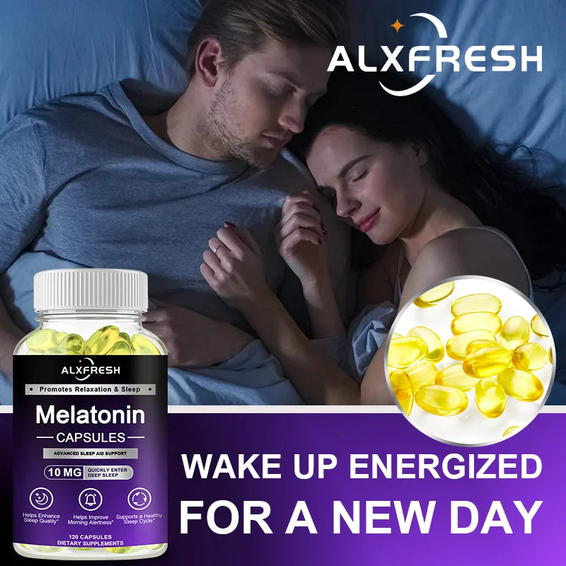 Alxfresh Melatonin 10 mg Supplement Fast Dissolve 60/120 Tablets | Drug Free | Vegetarian, Non-GMO, Gluten Free