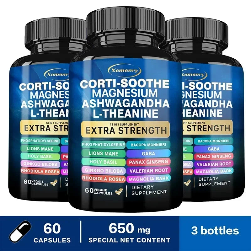 Corti-Soothe Supplement - Relax Muscles, Relieve Stress, Overall Health, Replenish Energy and Vitality, Maintain Concentration