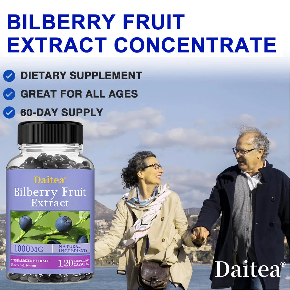 Bilberry Extract-Eye Health Supplement,Supports Vision,Brightens Eyes,Nourishes Eyes,Enhances Vision Health Dietary Supplement