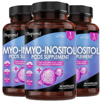 Myo-Inositol Supplement - Promotes Hormonal Balance and Ovarian Health, Regulates Menstrual Cycles, and Improves Mood