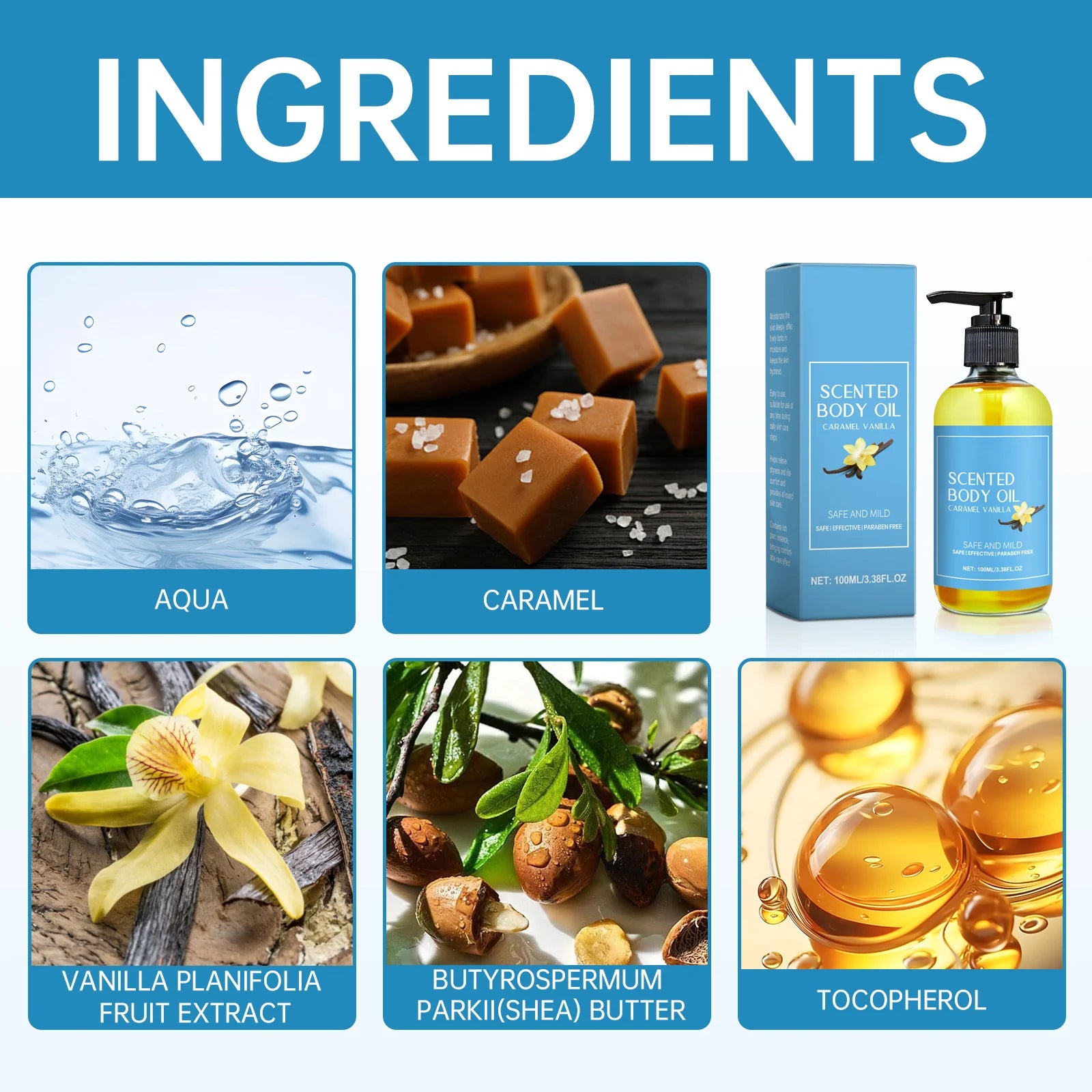 1-5pcs Stress Relief Body Oil with Vanilla - Deeply Moisturizes &amp; Soothes Muscles, Herbal Formula for Relaxing Bath &amp; Massage.