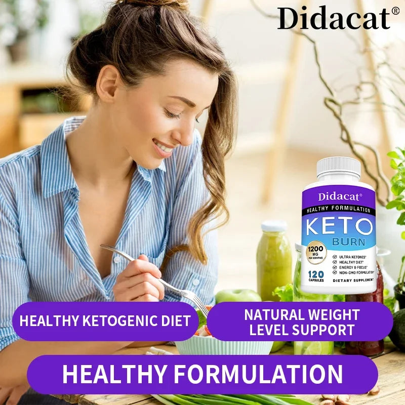 High Strength Ketone Supplement Capsules for Women and Men Loss Weight Management Detox Burning Fat Promate Digestion