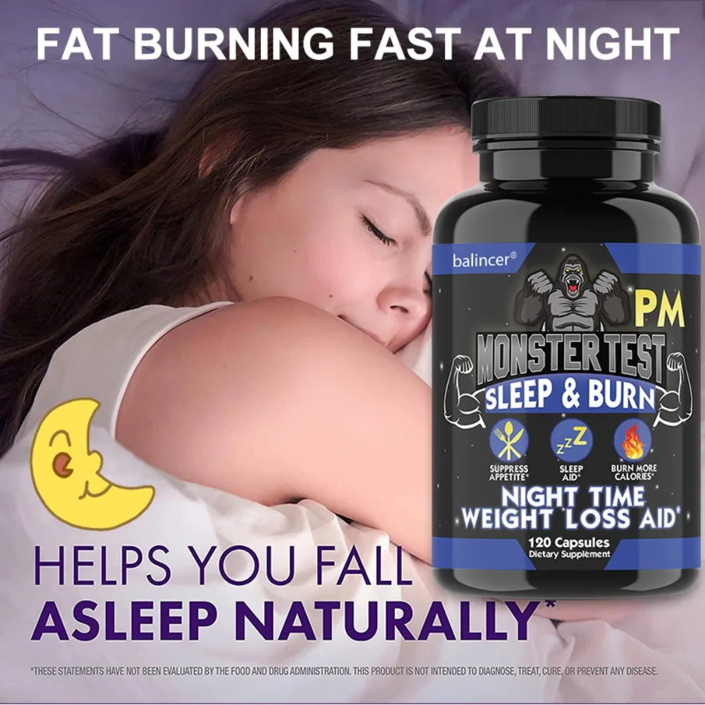 Night Time Fat Burning Capsule - Supports Immune System Health, Appetite Suppression, Healthy Weight Management