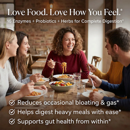 Digestive Enzymes Supplement - Digestion and Intestinal Health for Adults Men and Women, Promotes Nutrient Absorption