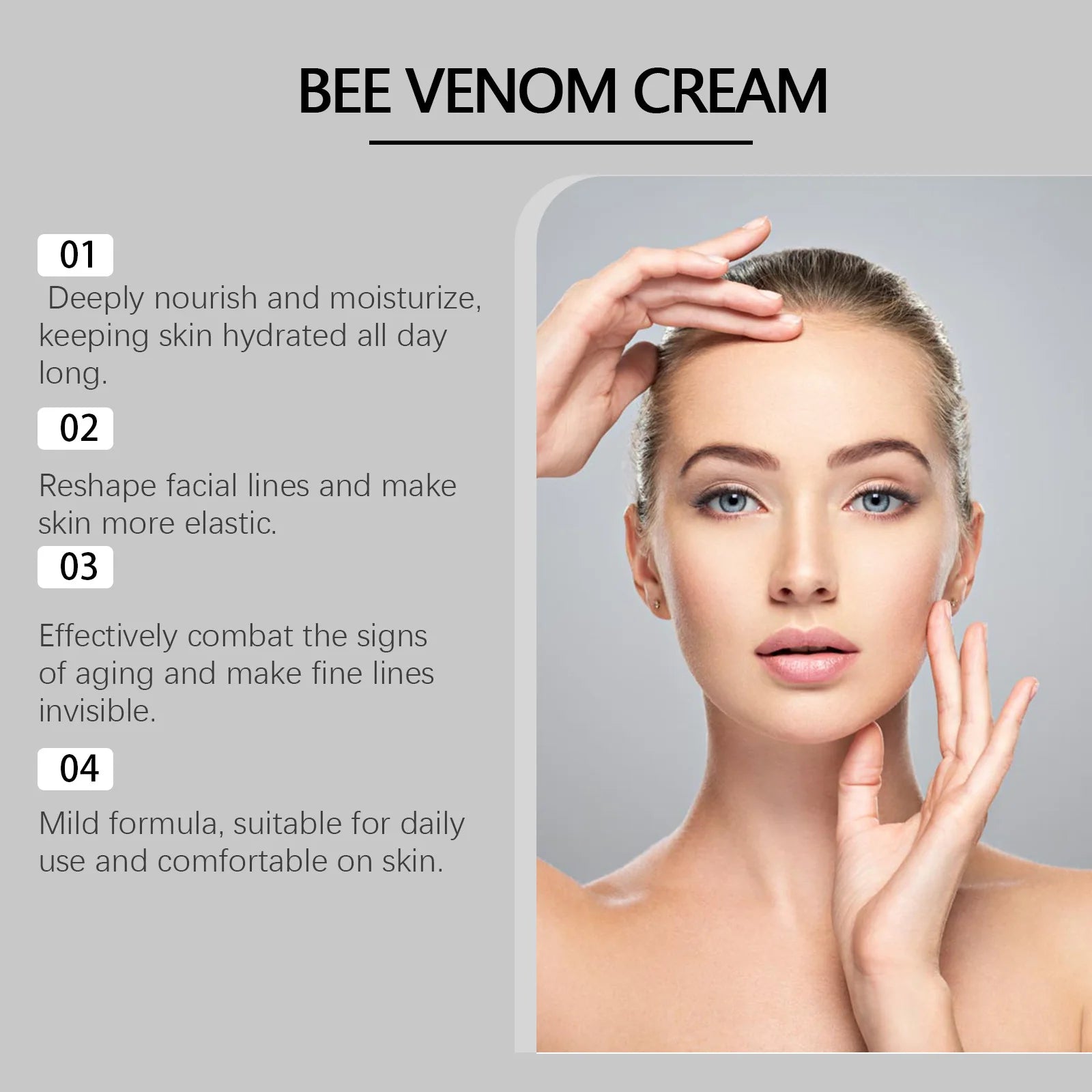 Bee Venom Face Firm Cream Repair Facial Fine Lines Enhance Skin Firmness Soothe Dryness Hydrate Penetrate Nourish Facial Creams