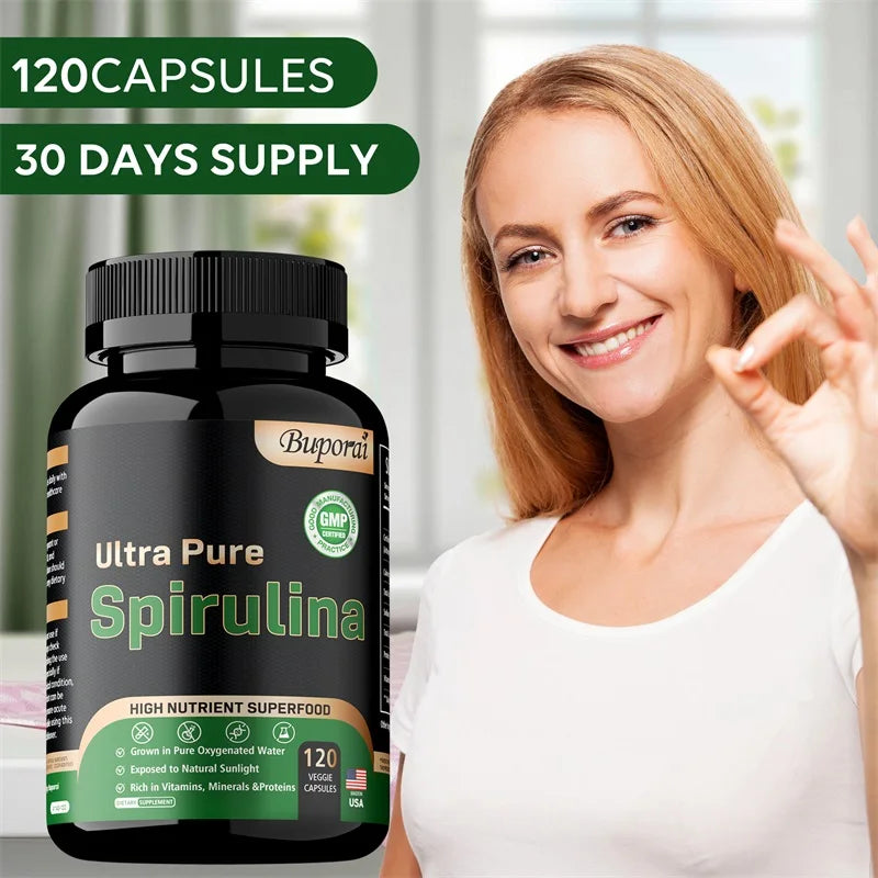 Organic Spirulina - Detoxification, Immune System, Cardiovascular, Antioxidant, Improve Digestive Health