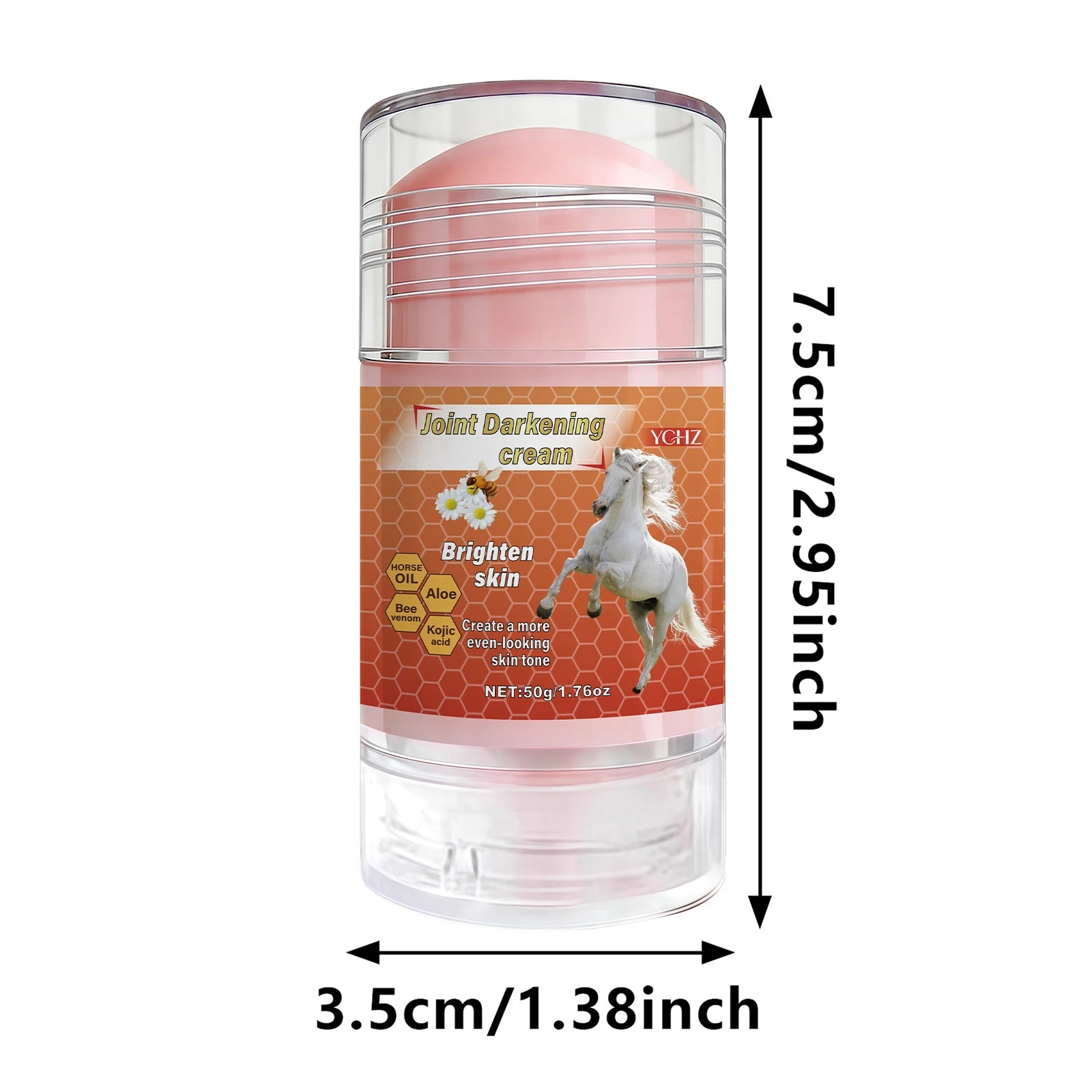 Bee Venom and Horse Oil Stick, Evens Out Skin Tone, Eliminates Dark Spots and Dullness - Non-Greasy, Suitable for Both Men and Women - Whitening and Moisturizing Cream, for Day and Night Use - 50g