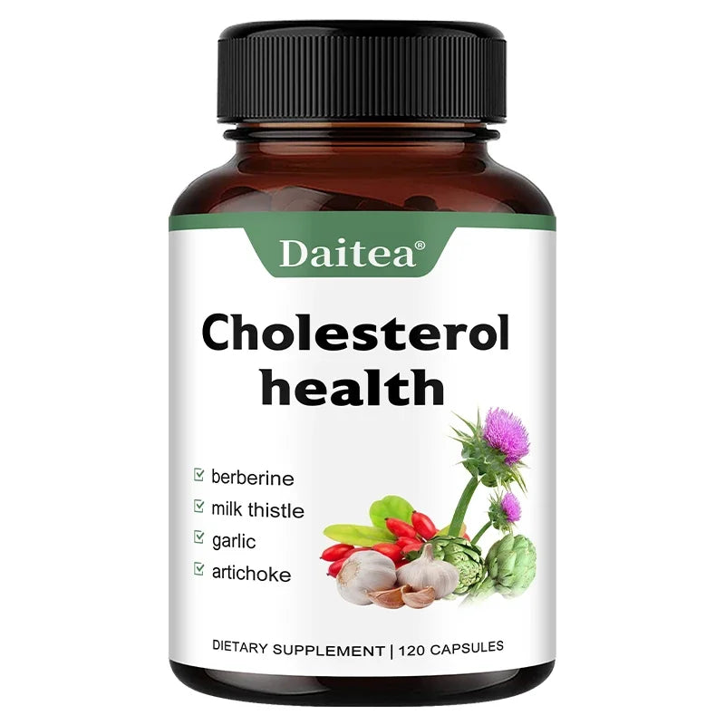 Healthy Cholesterol Support Supplement with Milk Thistle &amp; Berberine, Support Cardiovascular Health, 120 Capsules