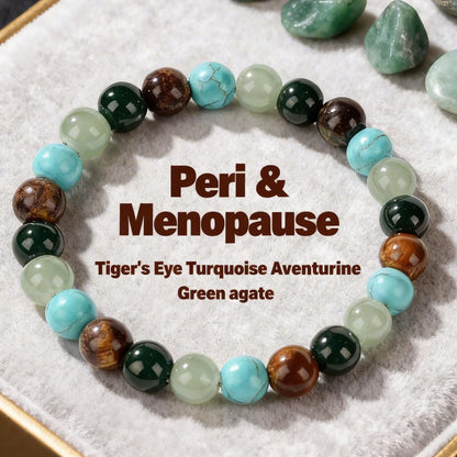 Spring Boho Summer Accessories Blue Turquoise Nature Stone Bracelets for Gifts Energy Charm Peri &amp; Menopause Bracelet 2.2