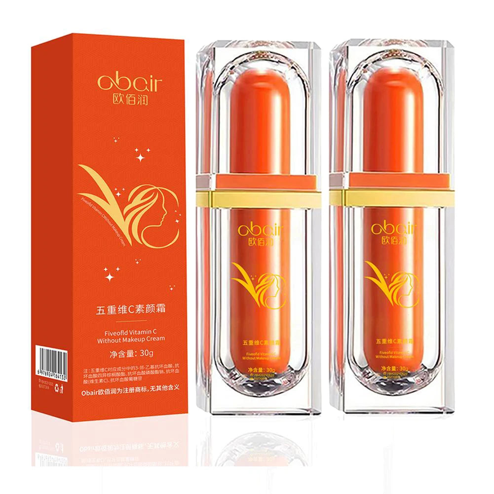 Five Vitamin C Tone Up Cream Vitamin C BB Cream Hydrating Face Moisturizer Conceal Pores Waterlight Makeup Lazy Concealer