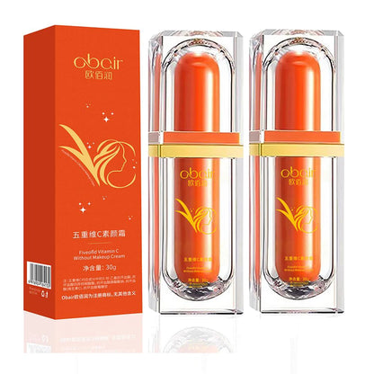 Five Vitamin C Tone Up Cream Vitamin C BB Cream Hydrating Face Moisturizer Conceal Pores Waterlight Makeup Lazy Concealer