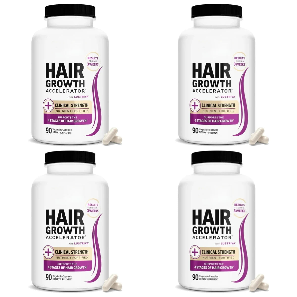 Hair Wellness Multivitamin – with Biotin, Collagen &amp; Botanicals – Supports Healthy Hair – 90 Vegetable Capsules