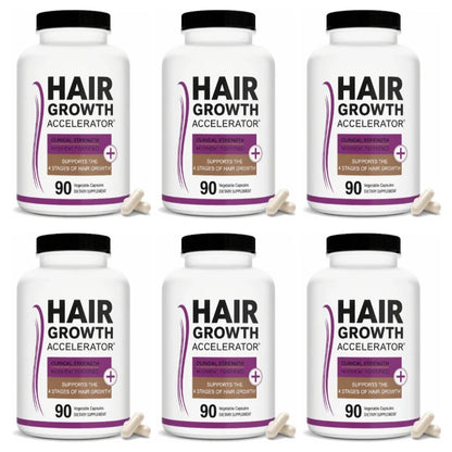Lustriva Hair Growth Vitamins with Biotin, Marine Collagen, Saw Palmetto, Ashwagandha, Horsetail &amp; Zinc – Thicker Hair, 90 Caps