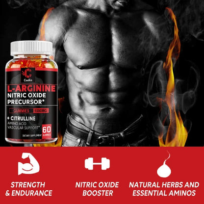 L-Arginine Supplement - for Energy, Strength and Endurance Support During Exercise | Muscle Mass, Non-GMO