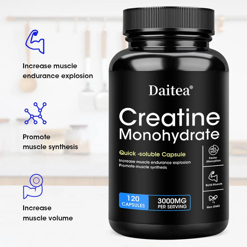 Creatine Monohydrate for Muscle Recovery &amp; Builder Muscle Workout Recovery Supplements Boosts Energy Nutrition Supplement